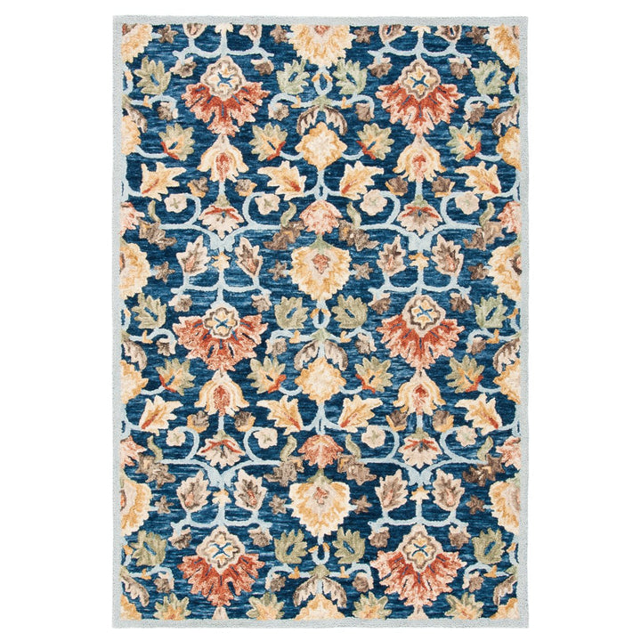 SAFAVIEH Metro MET104M Handmade Blue / Orange Rug Image 1