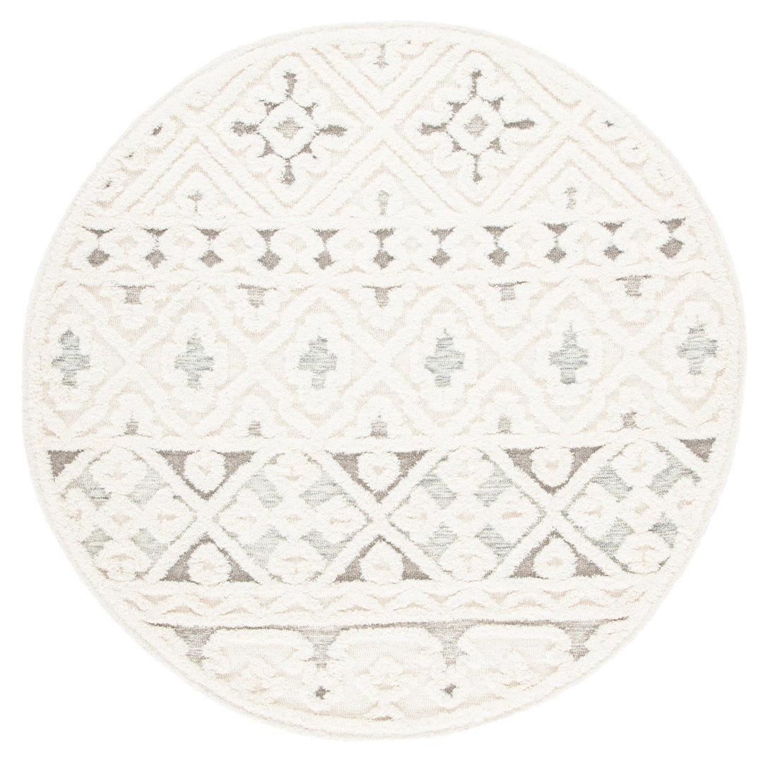 SAFAVIEH Metro MET110A Handmade Ivory / Grey Rug Image 1