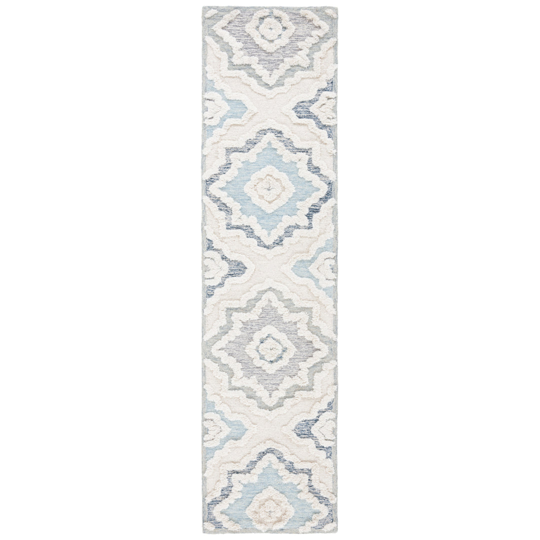 SAFAVIEH Metro MET111A Handmade Ivory / Light Blue Rug Image 5