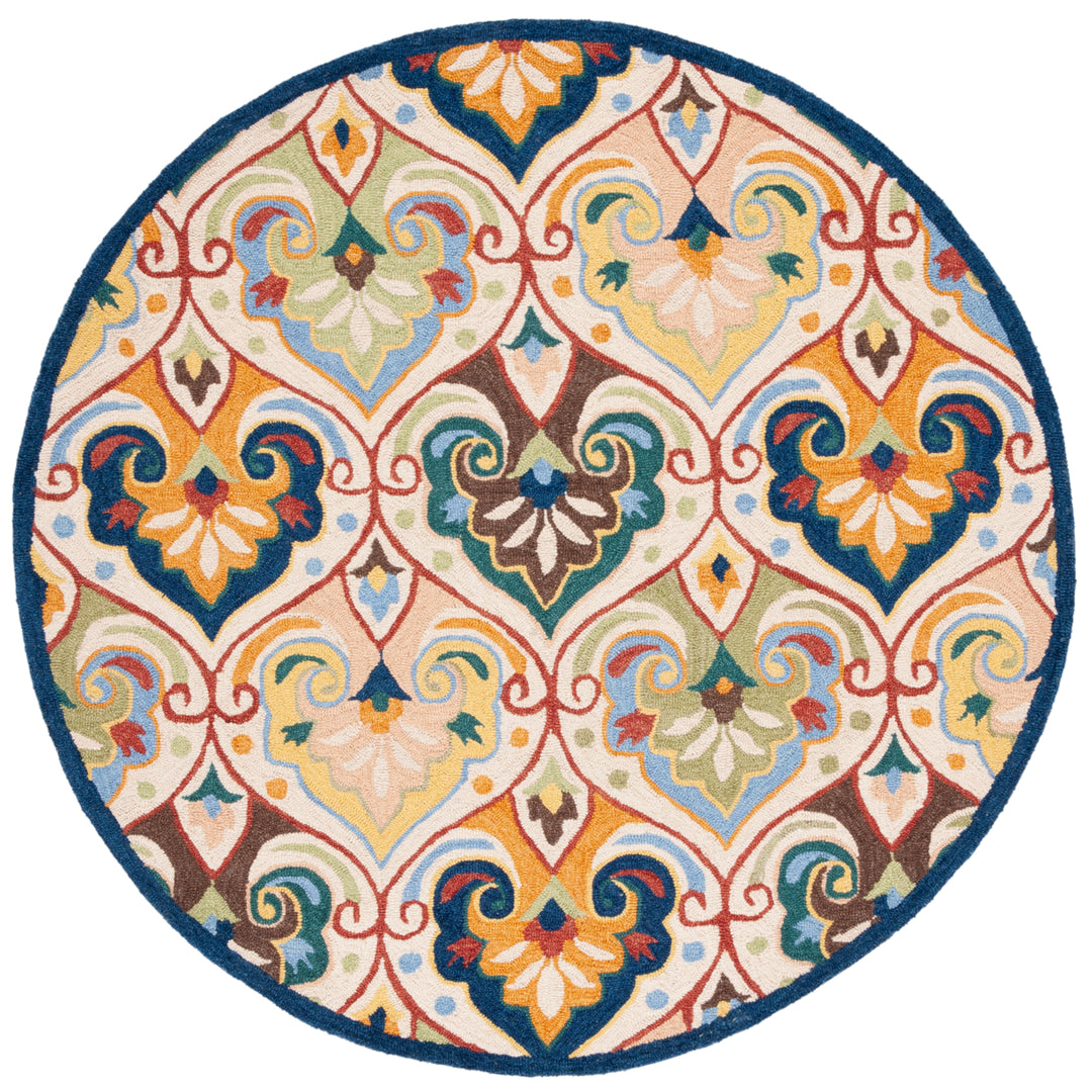 SAFAVIEH Metro MET114B Handmade Beige / Blue Rug Image 4