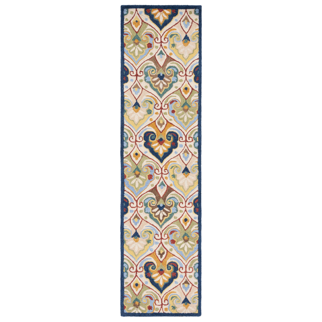 SAFAVIEH Metro MET114B Handmade Beige / Blue Rug Image 5