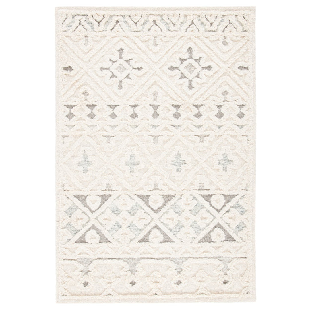 SAFAVIEH Metro MET110A Handmade Ivory / Grey Rug Image 1