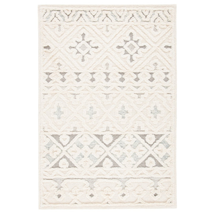 SAFAVIEH Metro MET110A Handmade Ivory / Grey Rug Image 1