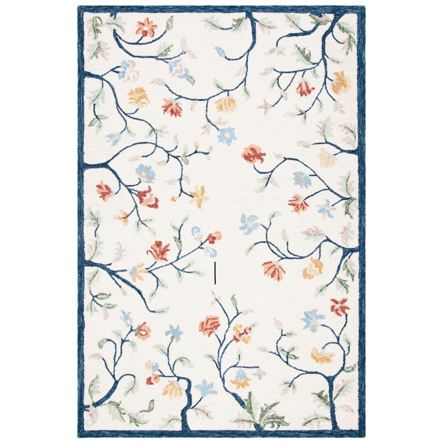 SAFAVIEH Metro MET120A Handmade Ivory / Blue Rug Image 1