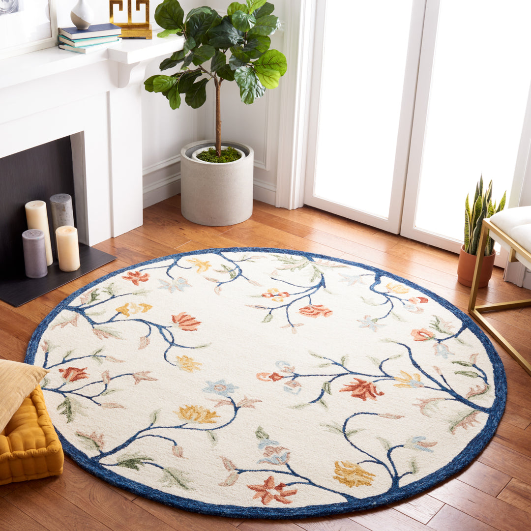 SAFAVIEH Metro MET120A Handmade Ivory / Blue Rug Image 2