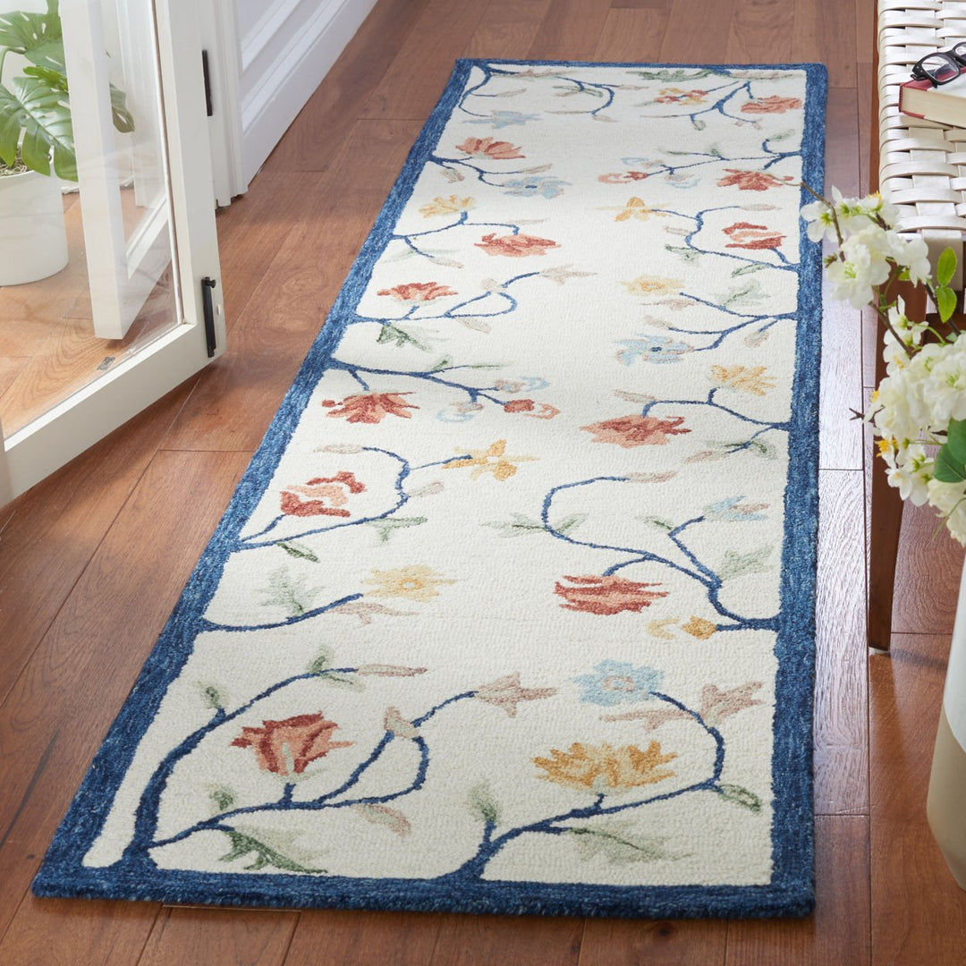 SAFAVIEH Metro MET120A Handmade Ivory / Blue Rug Image 3