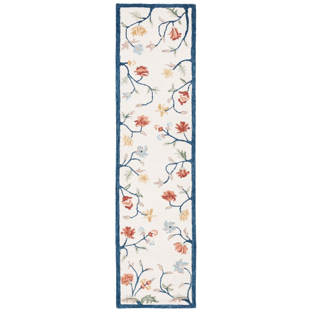 SAFAVIEH Metro MET120A Handmade Ivory / Blue Rug Image 5