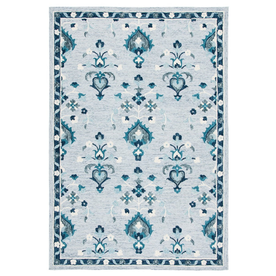 SAFAVIEH Metro MET121M Handmade Blue / Ivory Rug Image 1