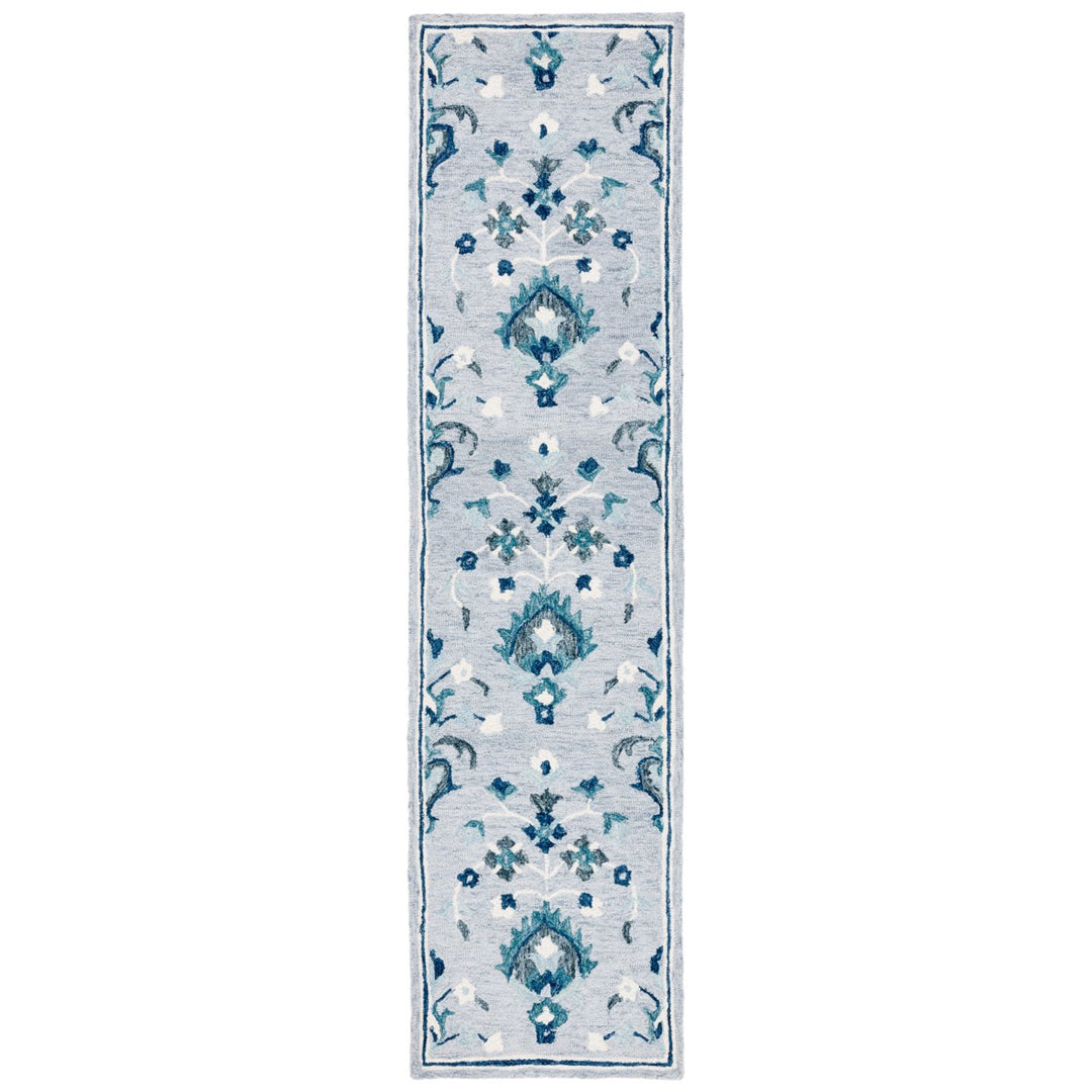 SAFAVIEH Metro MET121M Handmade Blue / Ivory Rug Image 5