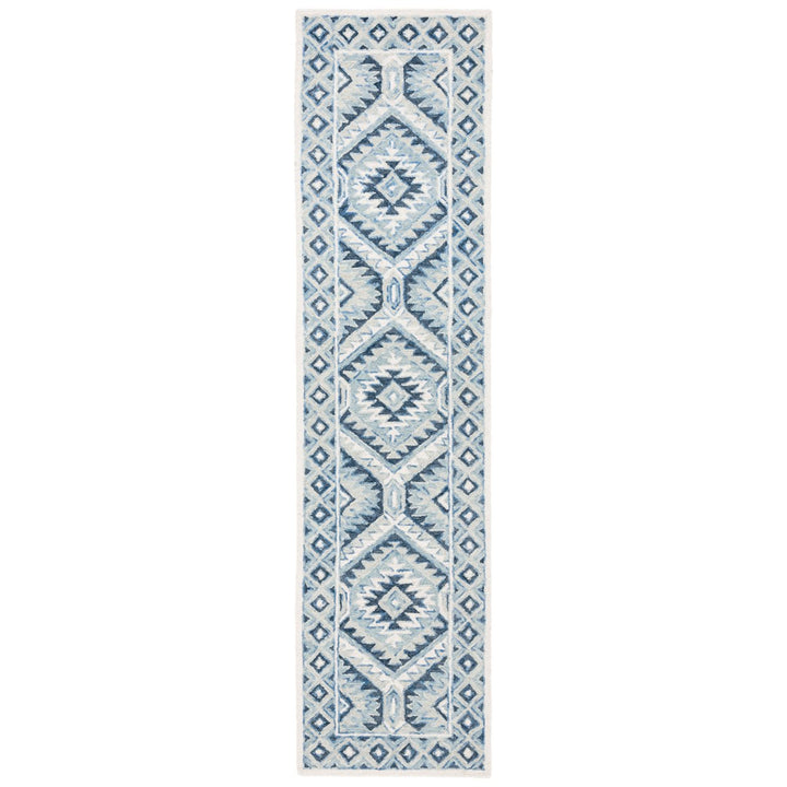 SAFAVIEH Metro MET123M Handmade Blue / Ivory Rug Image 5