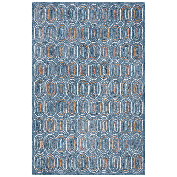 SAFAVIEH Metro MET124M Handmade Blue / Yellow Rug Image 1