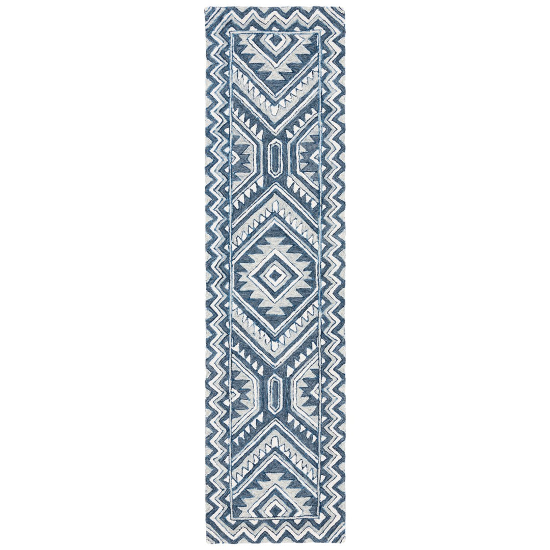 SAFAVIEH Metro MET122M Handmade Blue / Ivory Rug Image 5