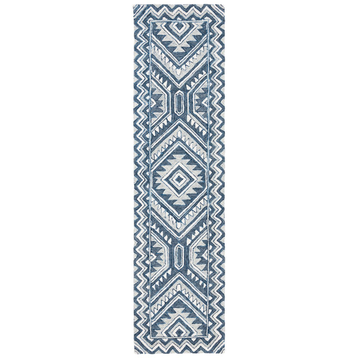 SAFAVIEH Metro MET122M Handmade Blue / Ivory Rug Image 5