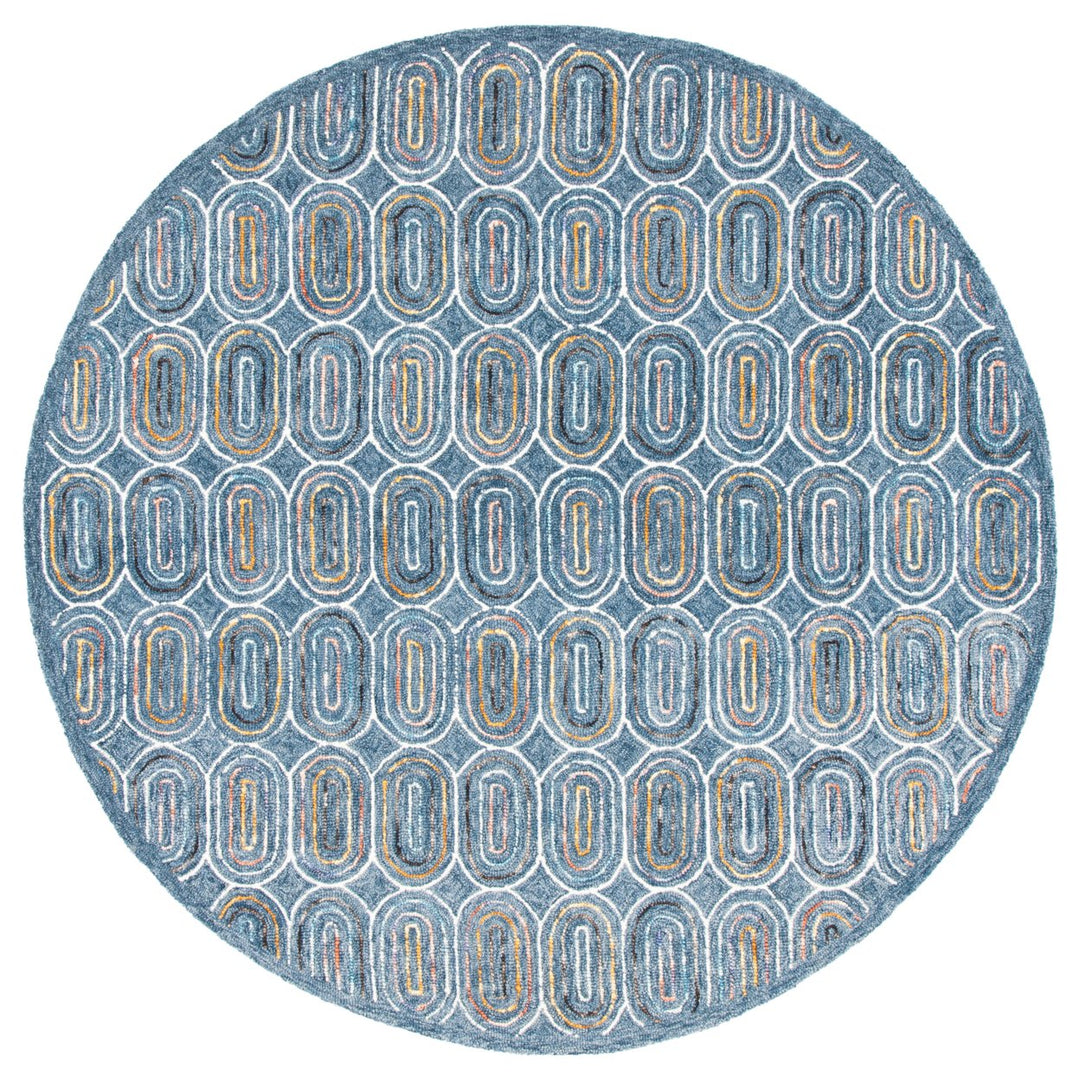 SAFAVIEH Metro MET124M Handmade Blue / Yellow Rug Image 4