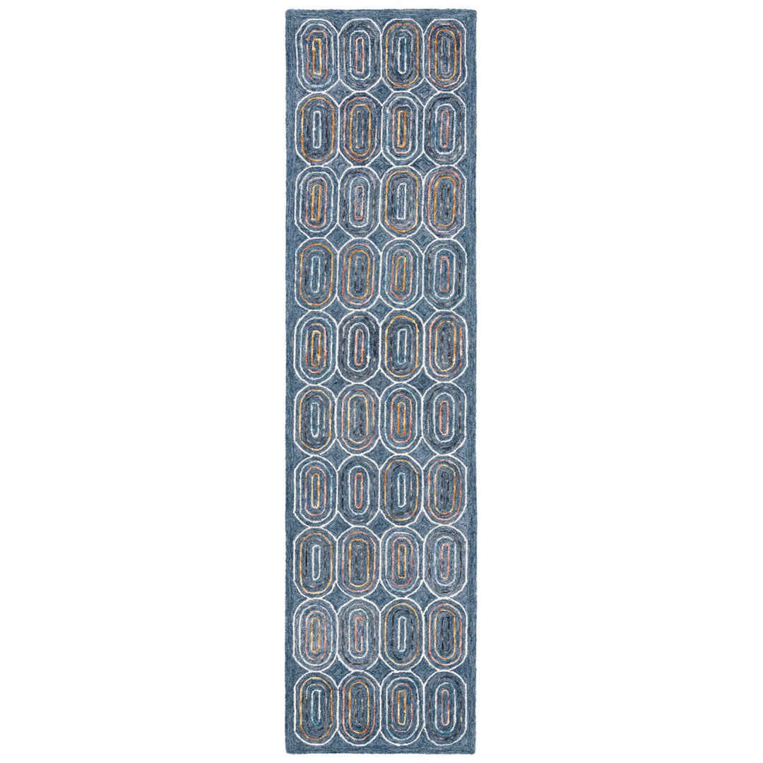 SAFAVIEH Metro MET124M Handmade Blue / Yellow Rug Image 5