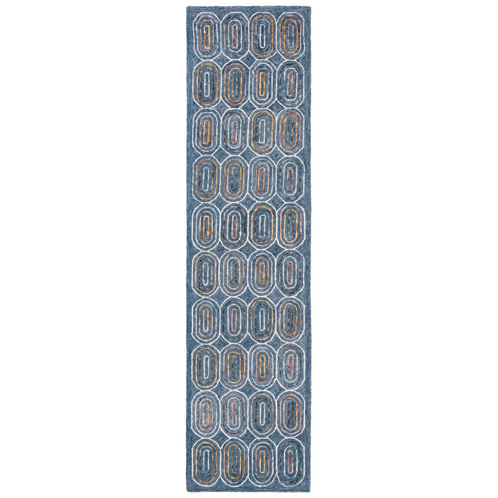 SAFAVIEH Metro MET124M Handmade Blue / Yellow Rug Image 1