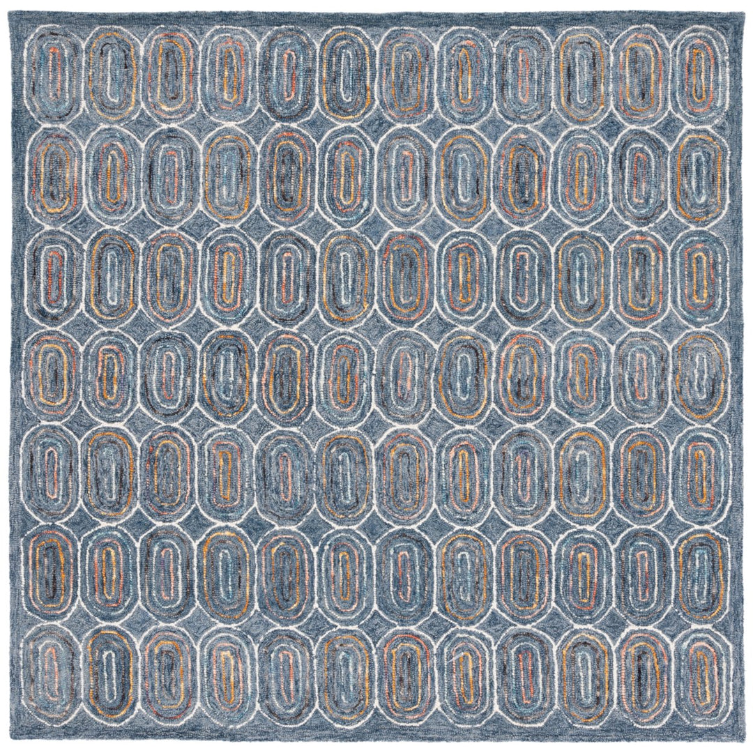 SAFAVIEH Metro MET124M Handmade Blue / Yellow Rug Image 6