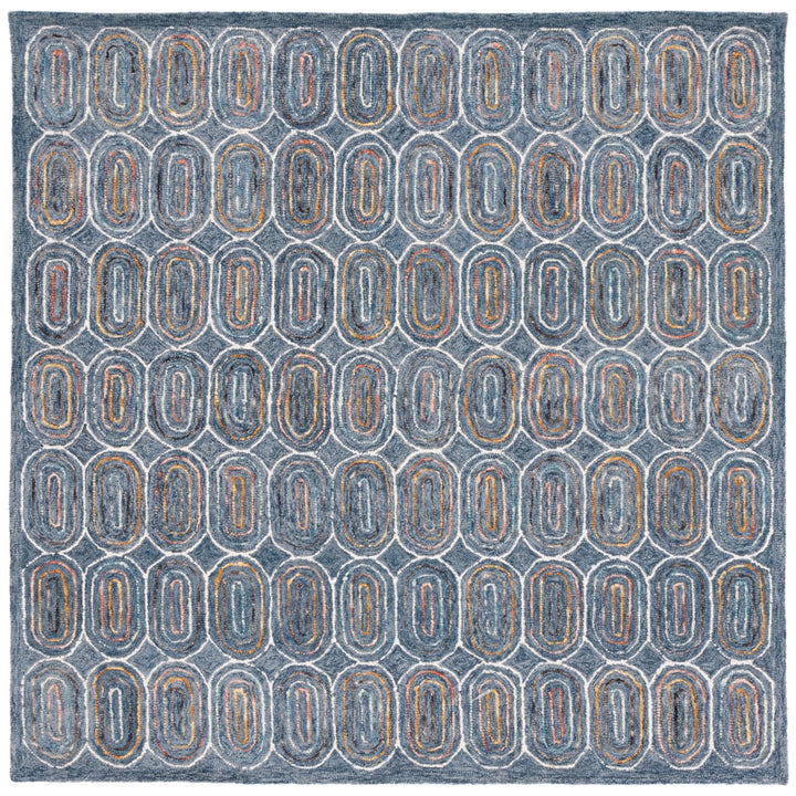 SAFAVIEH Metro MET124M Handmade Blue / Yellow Rug Image 6