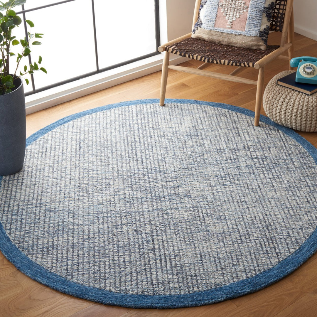 SAFAVIEH Metro MET151M Handmade Ivory / Blue Rug Image 2