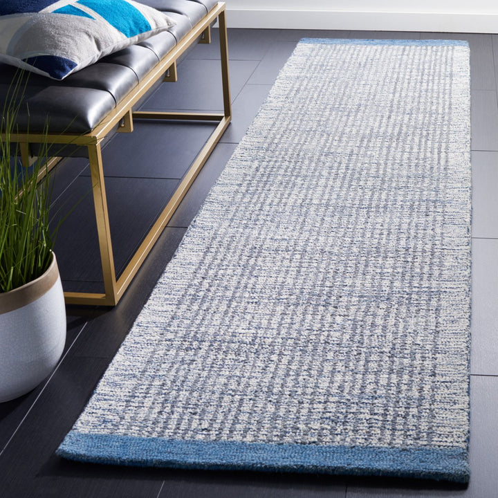 SAFAVIEH Metro MET151M Handmade Ivory / Blue Rug Image 3