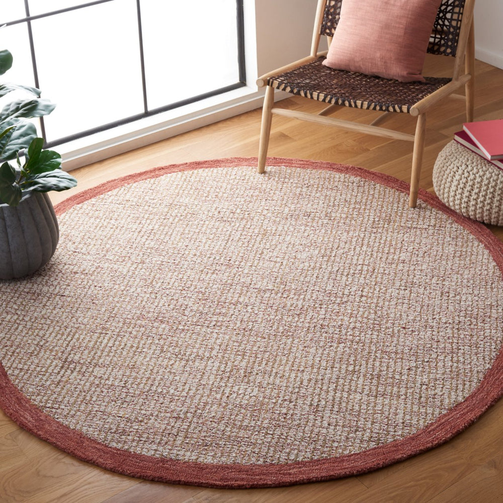 SAFAVIEH Metro Collection MET151Q Handmade Ivory/Red Rug Image 2