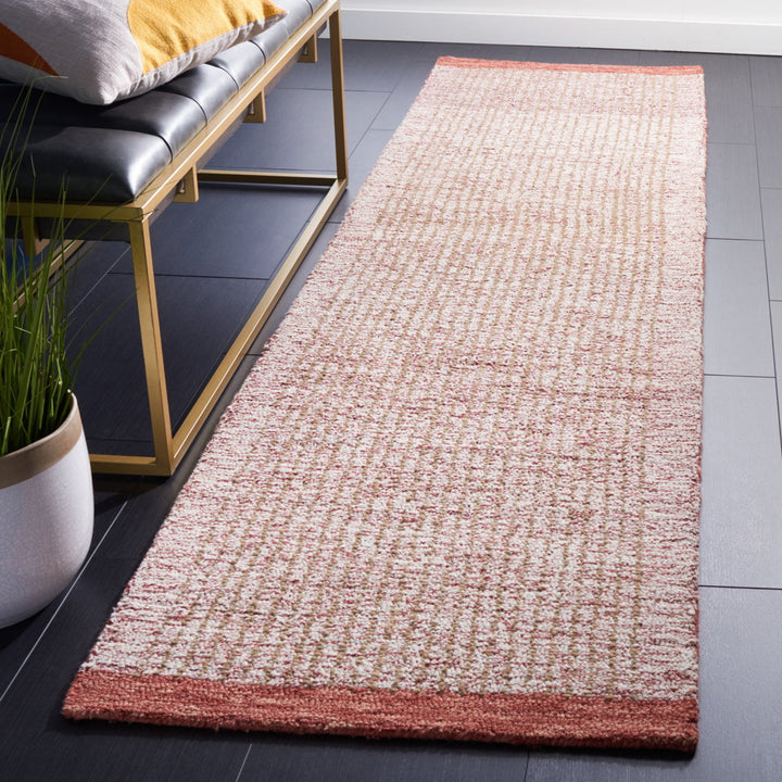 SAFAVIEH Metro Collection MET151Q Handmade Ivory/Red Rug Image 3