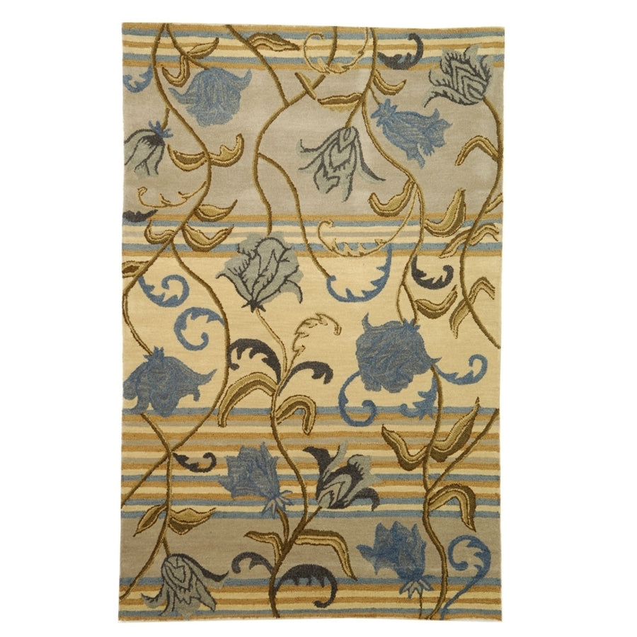 SAFAVIEH Metro MET216A Handmade Beige / Blue Rug Image 1