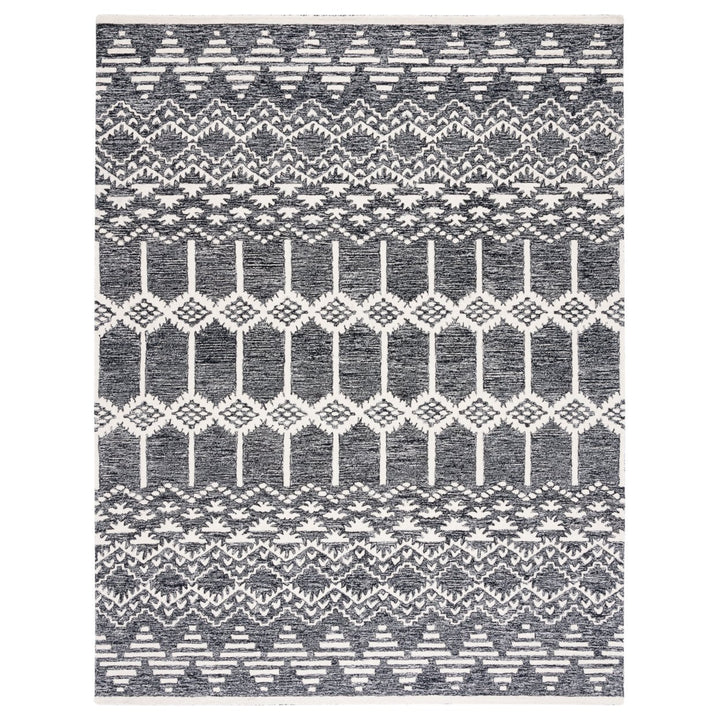 SAFAVIEH Metro MET253Z Handmade Black / Ivory Rug Image 1