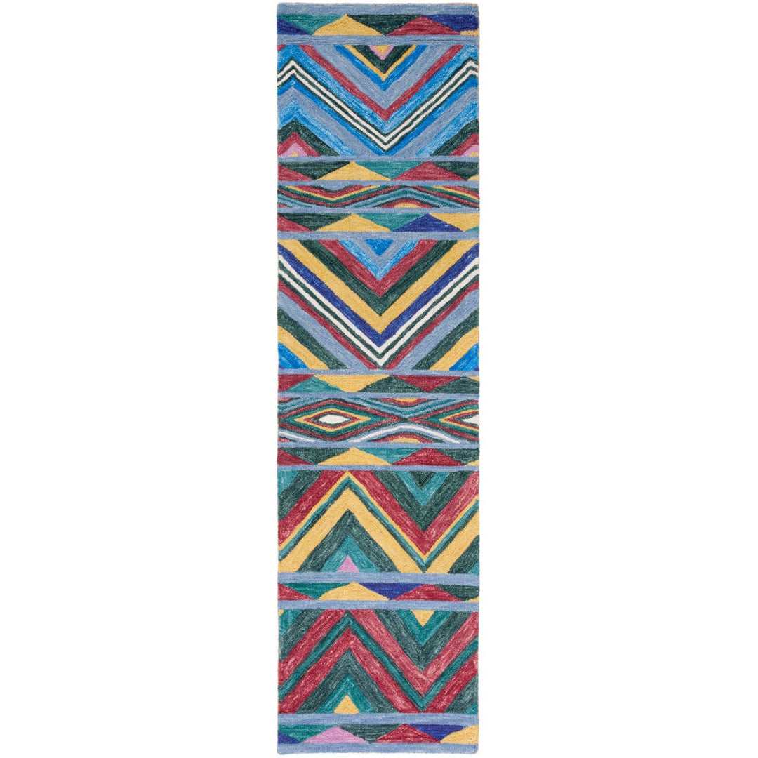 SAFAVIEH Metro Collection MET251Q Handmade Red / Blue Rug Image 1