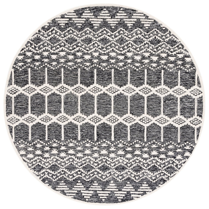 SAFAVIEH Metro MET253Z Handmade Black / Ivory Rug Image 1