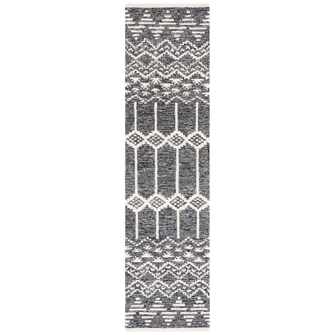 SAFAVIEH Metro MET253Z Handmade Black / Ivory Rug Image 5