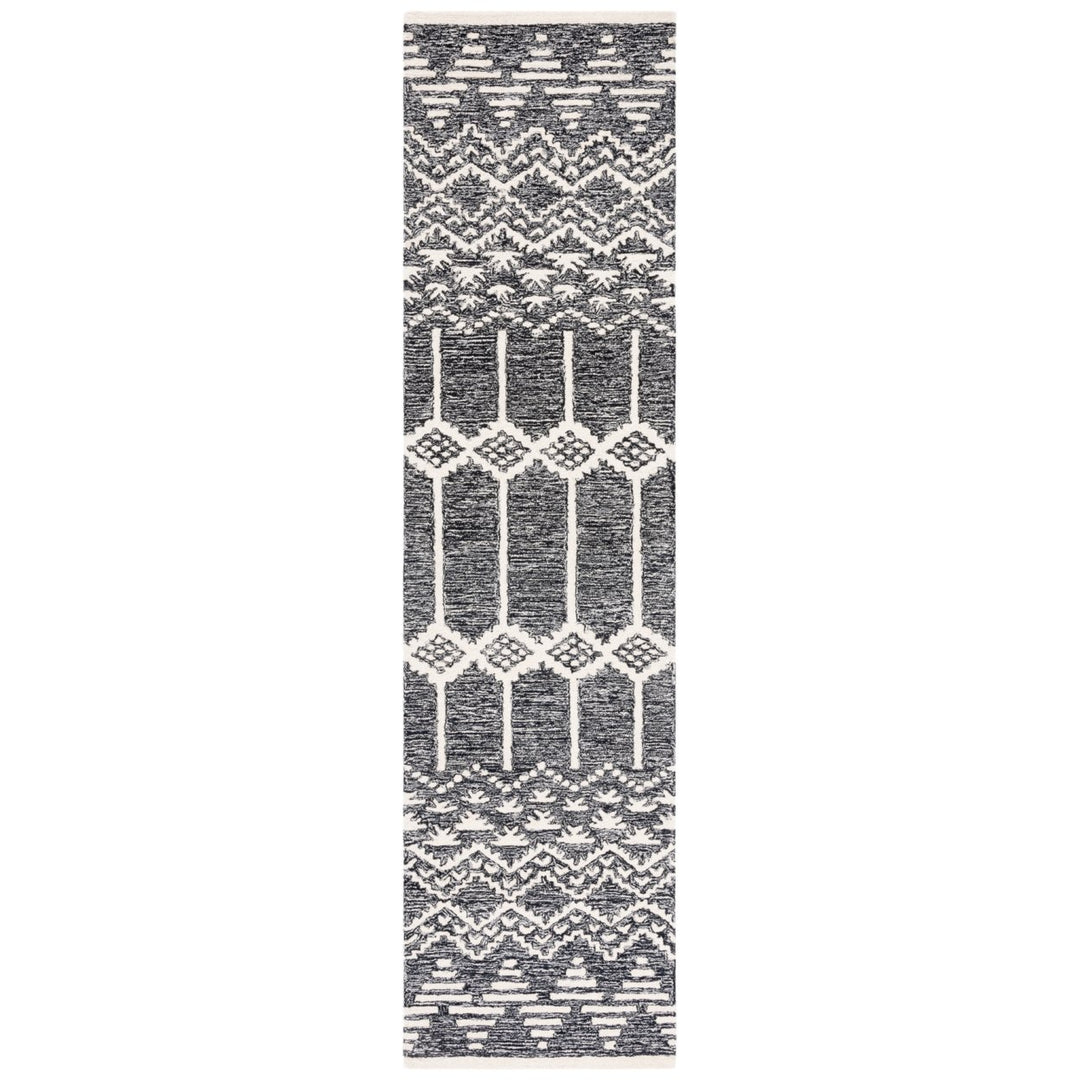 SAFAVIEH Metro MET253Z Handmade Black / Ivory Rug Image 1