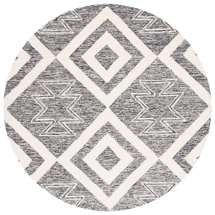 SAFAVIEH Metro MET254A Handmade Ivory / Black Rug Image 4