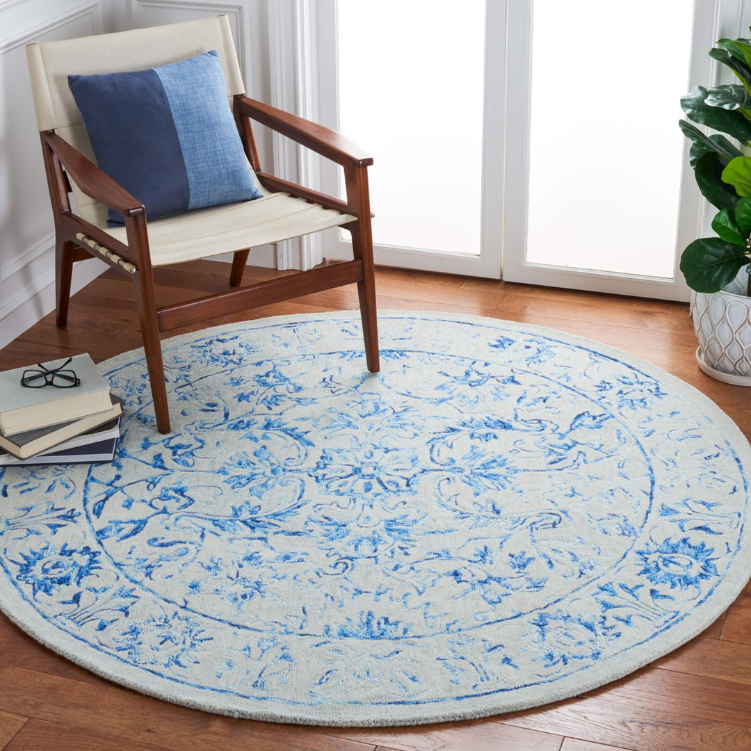 SAFAVIEH Metro MET255M Handmade Blue / Beige Rug Image 2