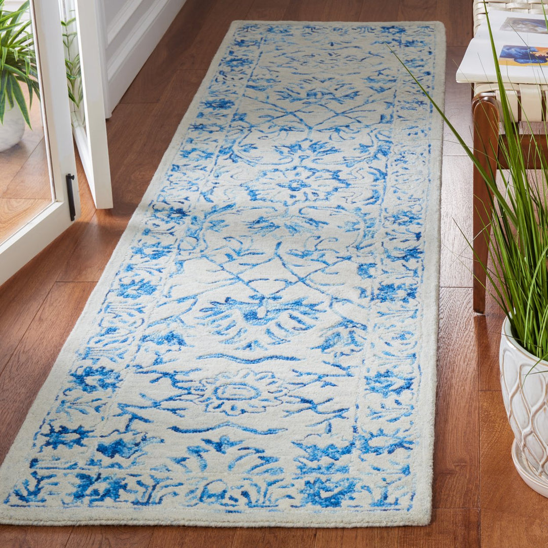 SAFAVIEH Metro MET255M Handmade Blue / Beige Rug Image 3