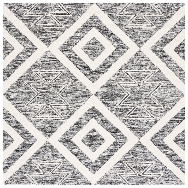 SAFAVIEH Metro MET254A Handmade Ivory / Black Rug Image 6