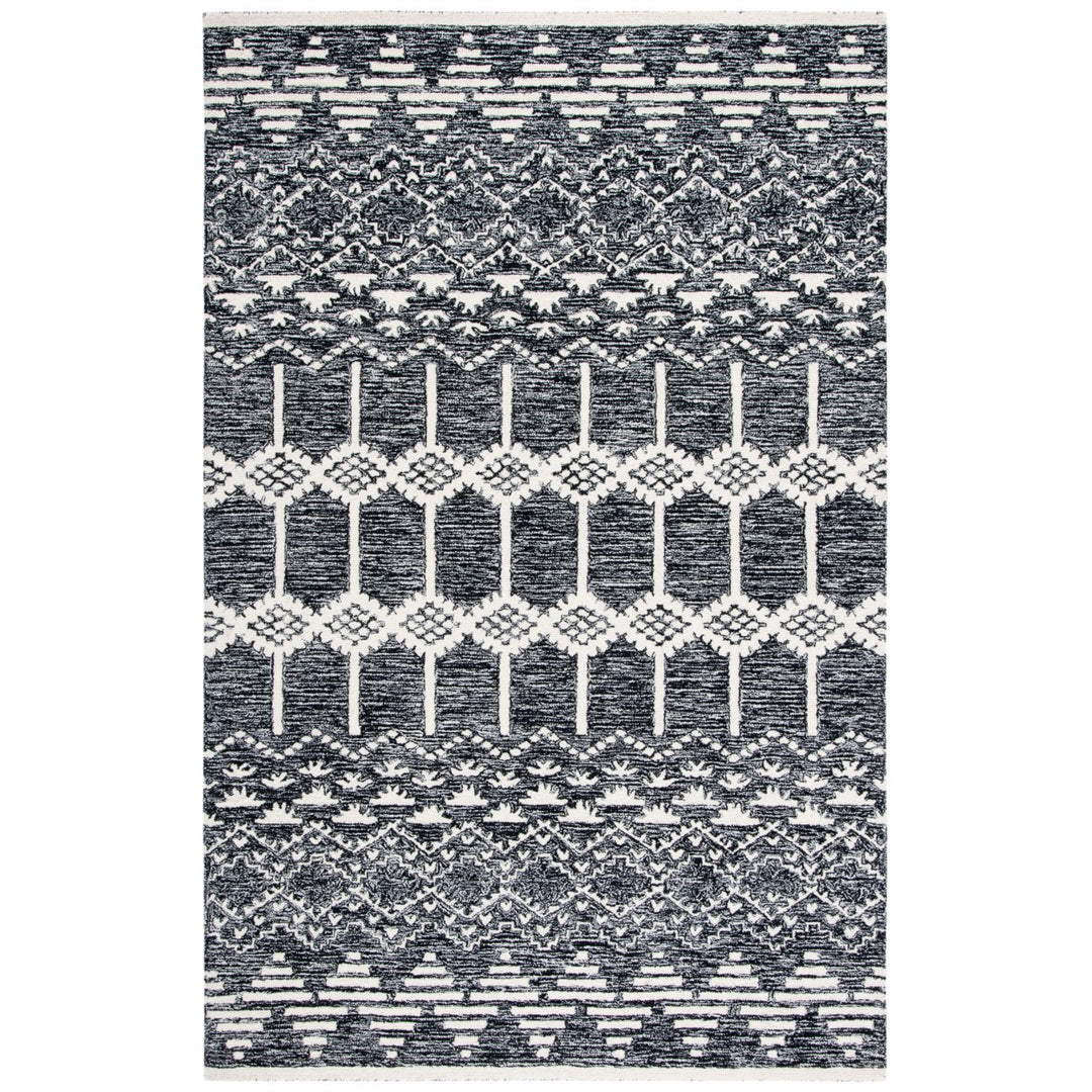 SAFAVIEH Metro MET253Z Handmade Black / Ivory Rug Image 1