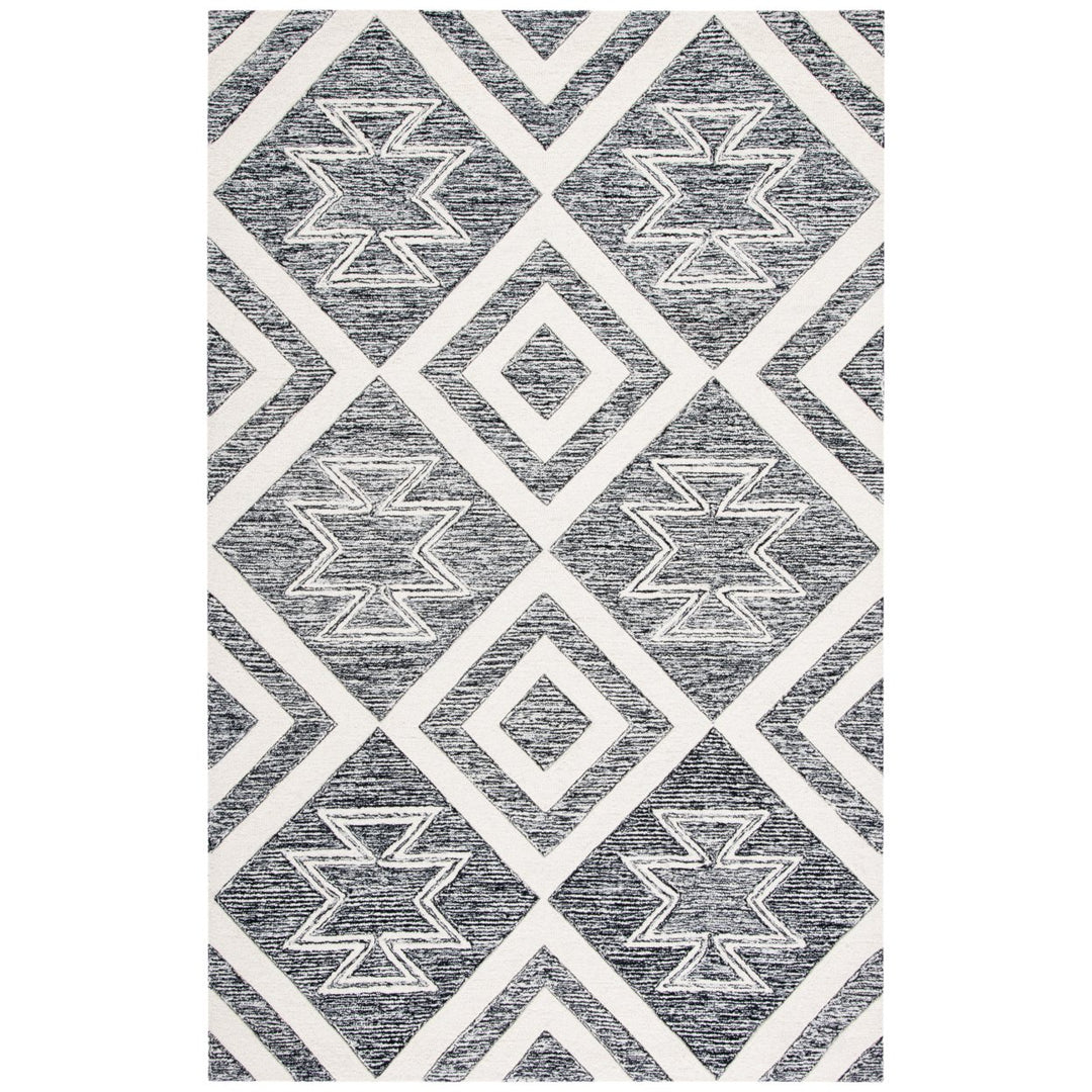 SAFAVIEH Metro MET254A Handmade Ivory / Black Rug Image 10