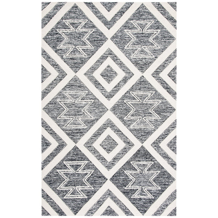 SAFAVIEH Metro MET254A Handmade Ivory / Black Rug Image 1