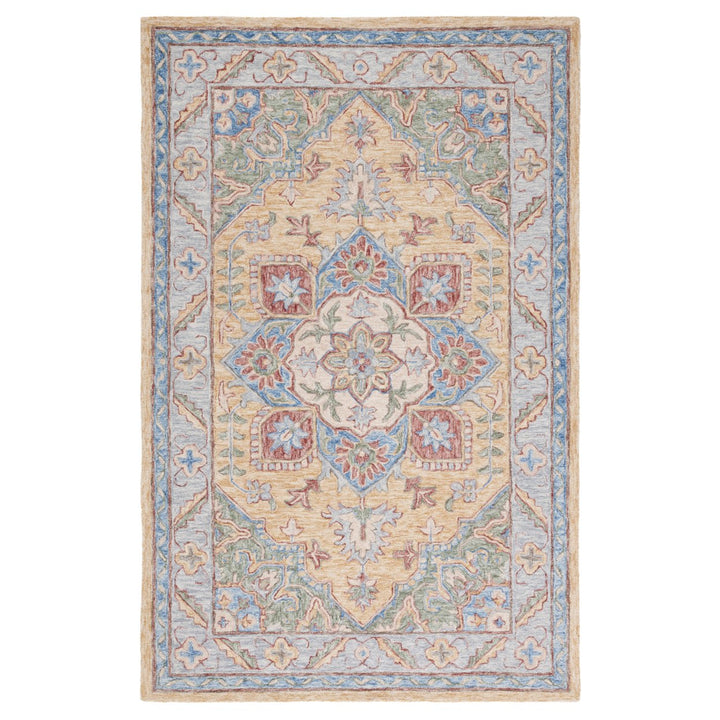 SAFAVIEH Metro MET352C Handmade Yellow / Rust Rug Image 2