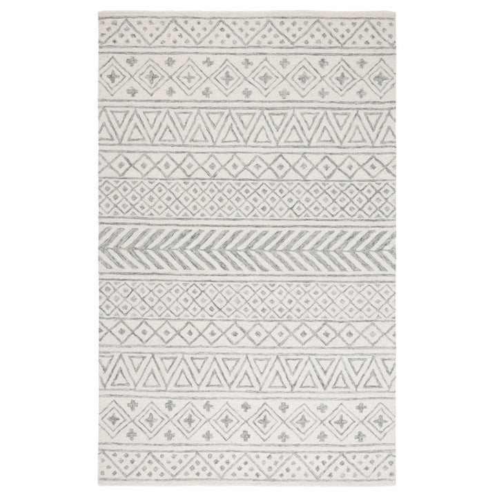 SAFAVIEH Metro MET353F Handmade Ivory / Grey Rug Image 2