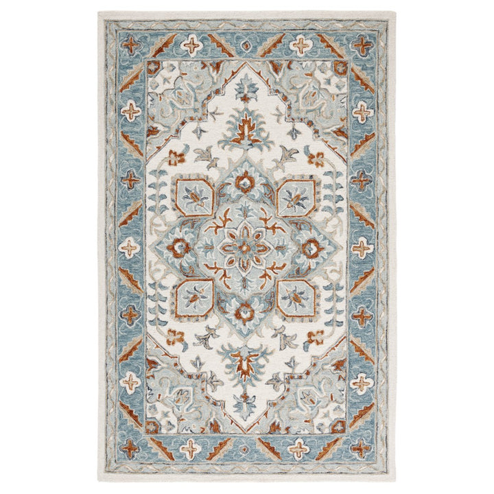 SAFAVIEH Metro MET352M Handmade Ivory / Blue Rug Image 1