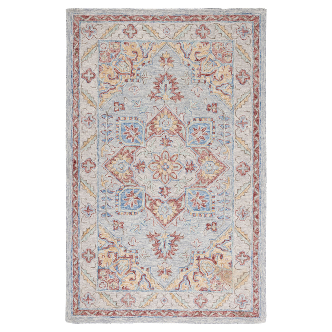 SAFAVIEH Metro Collection MET352P Handmade Grey/Rust Rug Image 2