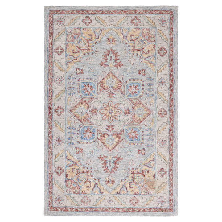 SAFAVIEH Metro Collection MET352P Handmade Grey/Rust Rug Image 2