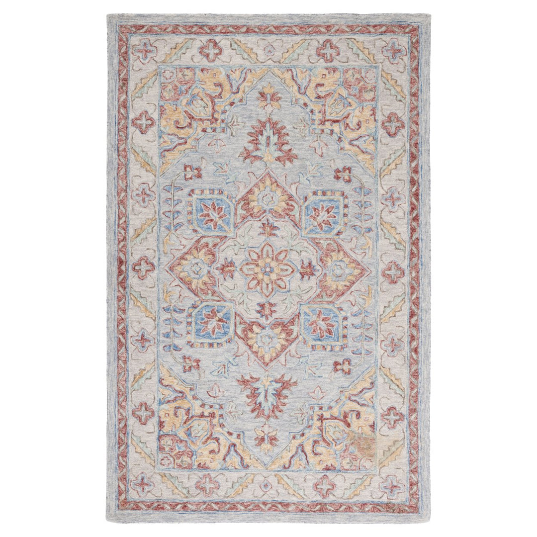 SAFAVIEH Metro Collection MET352P Handmade Grey/Rust Rug Image 1