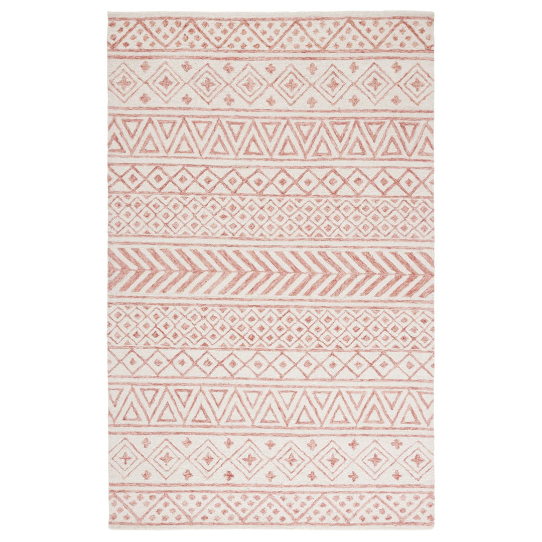 SAFAVIEH Metro MET353P Handmade Ivory / Pink Rug Image 2