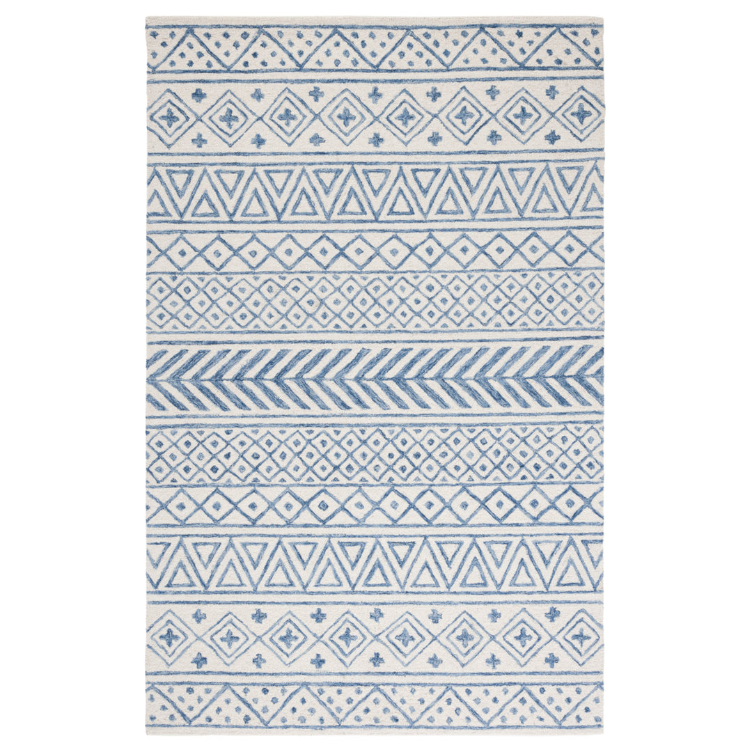 SAFAVIEH Metro MET353M Handmade Ivory / Blue Rug Image 2