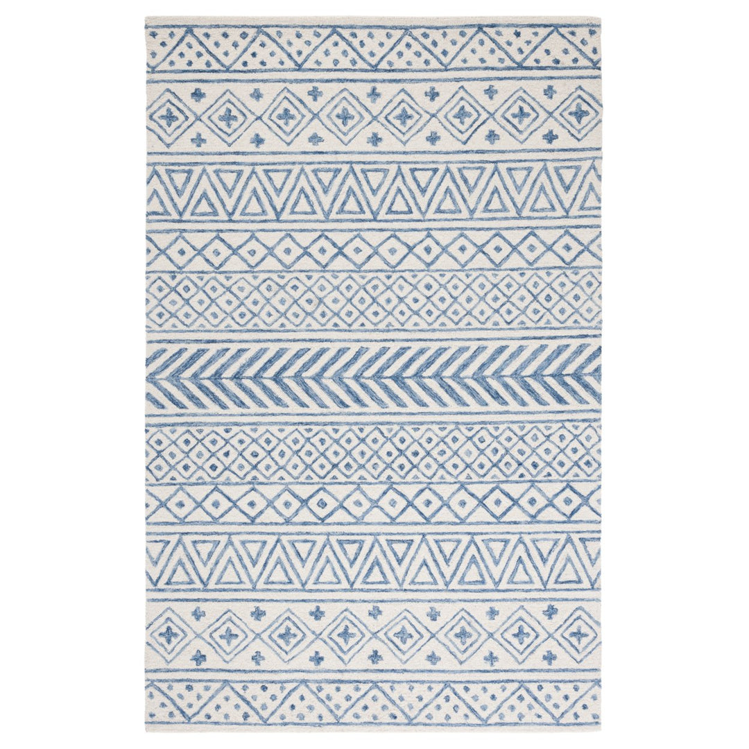 SAFAVIEH Metro MET353M Handmade Ivory / Blue Rug Image 1