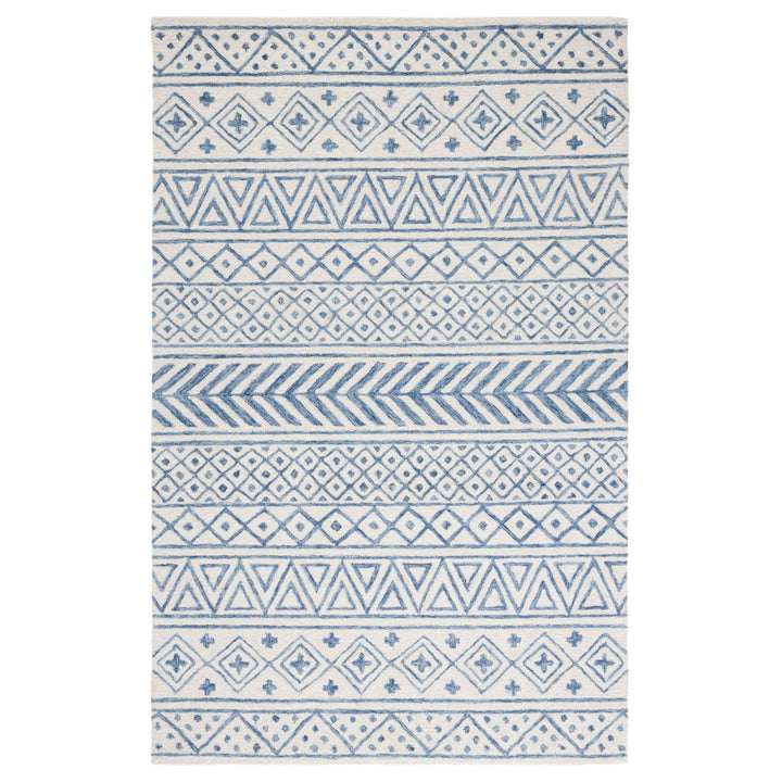 SAFAVIEH Metro MET353M Handmade Ivory / Blue Rug Image 1