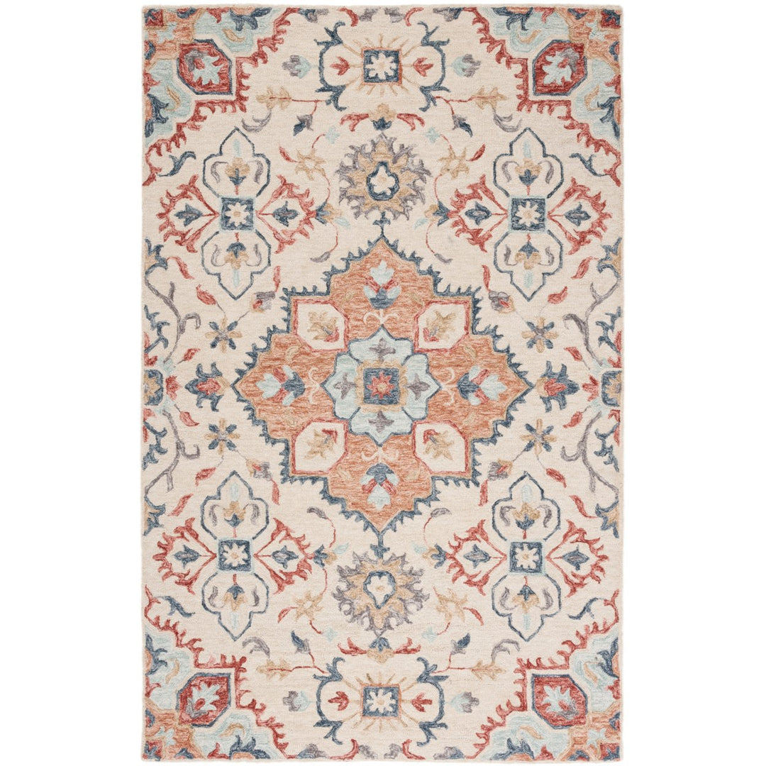 SAFAVIEH Metro MET354B Handmade Beige / Rust Rug Image 1